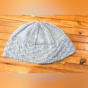 Vintage Handmade Gray Knit Slouched Beanie